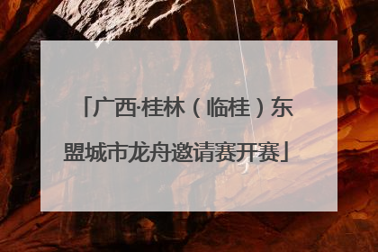 广西·桂林（临桂）东盟城市龙舟邀请赛开赛