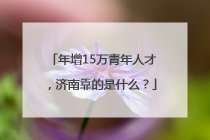 年增15万青年人才，济南靠的是什么？
