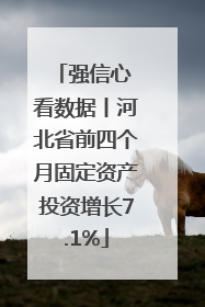 强信心 看数据丨河北省前四个月固定资产投资增长7.1%