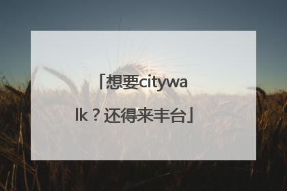 想要citywalk？还得来丰台