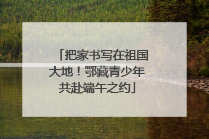 把家书写在祖国大地！鄂藏青少年共赴端午之约