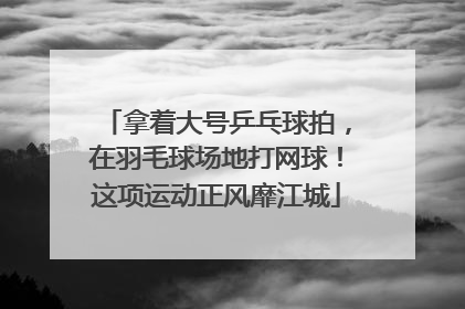 拿着大号乒乓球拍，在羽毛球场地打网球！这项运动正风靡江城