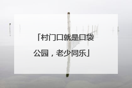村门口就是口袋公园，老少同乐