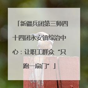 新疆兵团第三师四十四团永安镇综治中心：让职工群众“只跑一扇门”