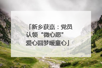 新乡获嘉：党员认领“微心愿” 爱心圆梦暖童心