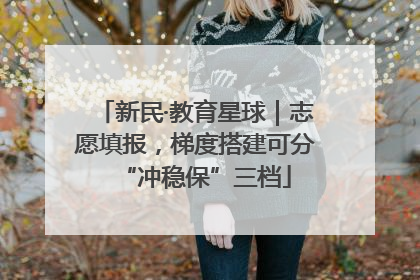 新民·教育星球｜志愿填报，梯度搭建可分“冲稳保”三档