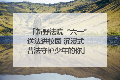 新野法院“六一”送法进校园 沉浸式普法守护少年的你