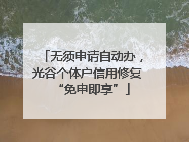 无须申请自动办，光谷个体户信用修复“免申即享”