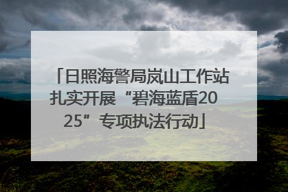 日照海警局岚山工作站扎实开展“碧海蓝盾2025”专项执法行动