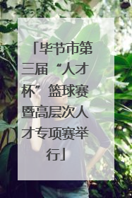 毕节市第三届“人才杯”篮球赛暨高层次人才专项赛举行