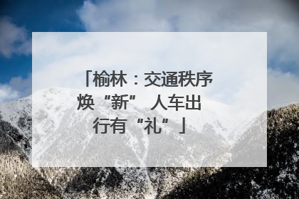 榆林：交通秩序焕“新” 人车出行有“礼”