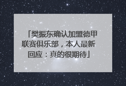 樊振东确认加盟德甲联赛俱乐部，本人最新回应：真的很期待