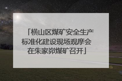 横山区煤矿安全生产标准化建设现场观摩会在朱家峁煤矿召开