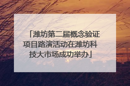 潍坊第二届概念验证项目路演活动在潍坊科技大市场成功举办