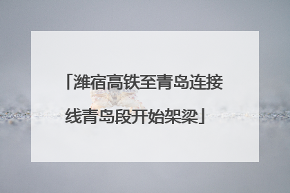 潍宿高铁至青岛连接线青岛段开始架梁