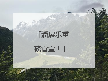 潘展乐重磅官宣！
