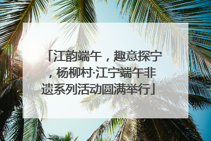 江韵端午，趣意探宁，杨柳村·江宁端午非遗系列活动圆满举行