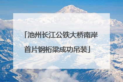 池州长江公铁大桥南岸首片钢桁梁成功吊装