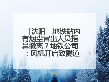 沈阳一地铁站内有烟尘冒出人员捂鼻撤离？地铁公司：风机开启致隧道灰尘飘散至站内