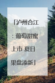 泸州合江：葡萄甜蜜上市 夏日果盘添新