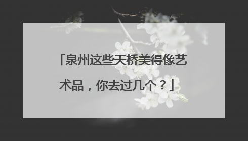 泉州这些天桥美得像艺术品，你去过几个？
