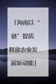 海南以“链”提质 释放农业发展新动能