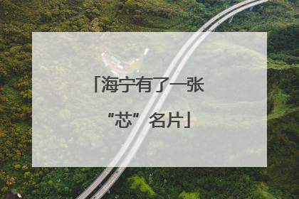 海宁有了一张“芯”名片
