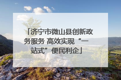 济宁市微山县创新政务服务 高效实现“一站式”便民利企