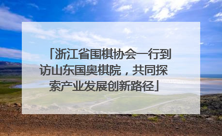 浙江省围棋协会一行到访山东国奥棋院，共同探索产业发展创新路径