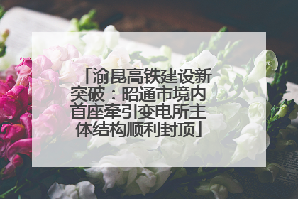 渝昆高铁建设新突破：昭通市境内首座牵引变电所主体结构顺利封顶