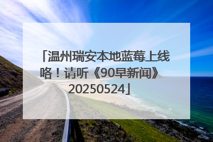温州瑞安本地蓝莓上线咯！请听《90早新闻》20250524
