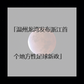 温州龙湾发布浙江首个地方性足球新政