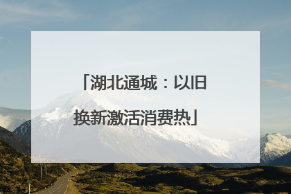 湖北通城：以旧换新激活消费热