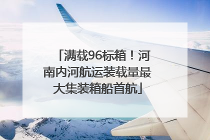 满载96标箱！河南内河航运装载量最大集装箱船首航