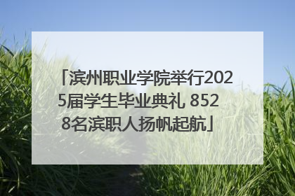 滨州职业学院举行2025届学生毕业典礼 8528名滨职人扬帆起航