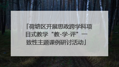 荷塘区开展思政跨学科项目式教学“教-学-评”一致性主题课例研讨活动