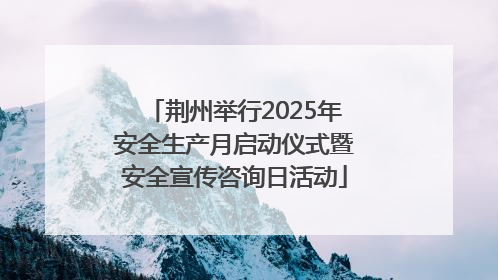 荆州举行2025年安全生产月启动仪式暨安全宣传咨询日活动