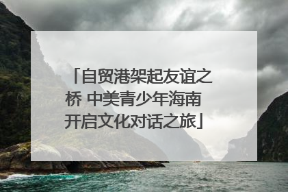 自贸港架起友谊之桥 中美青少年海南开启文化对话之旅