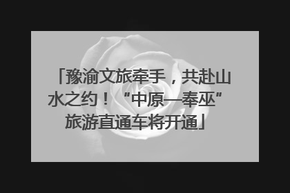 豫渝文旅牵手，共赴山水之约！“中原—奉巫”旅游直通车将开通