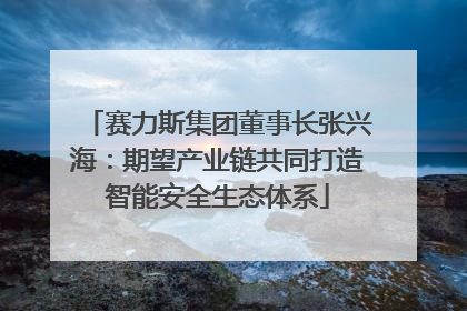 赛力斯集团董事长张兴海：期望产业链共同打造智能安全生态体系