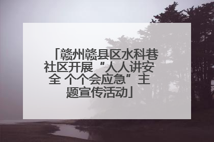 赣州赣县区水科巷社区开展“人人讲安全 个个会应急”主题宣传活动