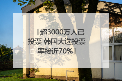 超3000万人已投票 韩国大选投票率接近70%
