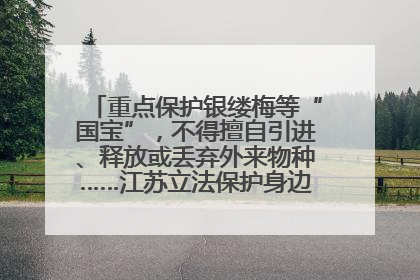 重点保护银缕梅等“国宝”，不得擅自引进、释放或丢弃外来物种……江苏立法保护身边的生物“朋友圈”