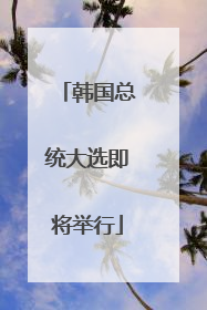 韩国总统大选即将举行