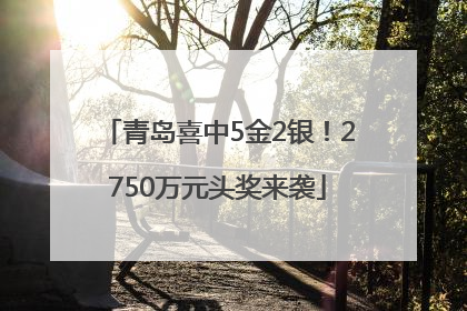 青岛喜中5金2银！2750万元头奖来袭
