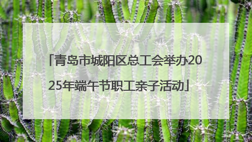 青岛市城阳区总工会举办2025年端午节职工亲子活动