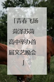 青春飞扬 菏泽苏菏高中举办首届文艺晚会