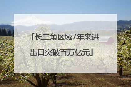 长三角区域7年来进出口突破百万亿元