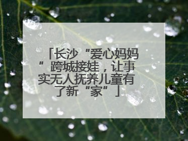 长沙“爱心妈妈”跨城接娃，让事实无人抚养儿童有了新“家”