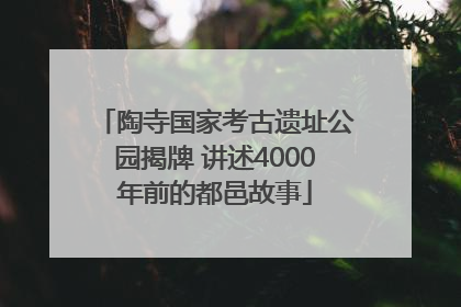 陶寺国家考古遗址公园揭牌 讲述4000年前的都邑故事